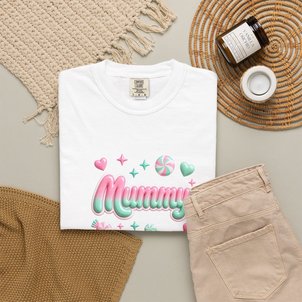 Mummy Pastel Candy Script T-Shirt