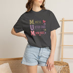 Mom Acronym T-Shirt — "M.U.M. Mess, Utter Chaos, Mini-Hugs" Cute Mom Graphic Tee