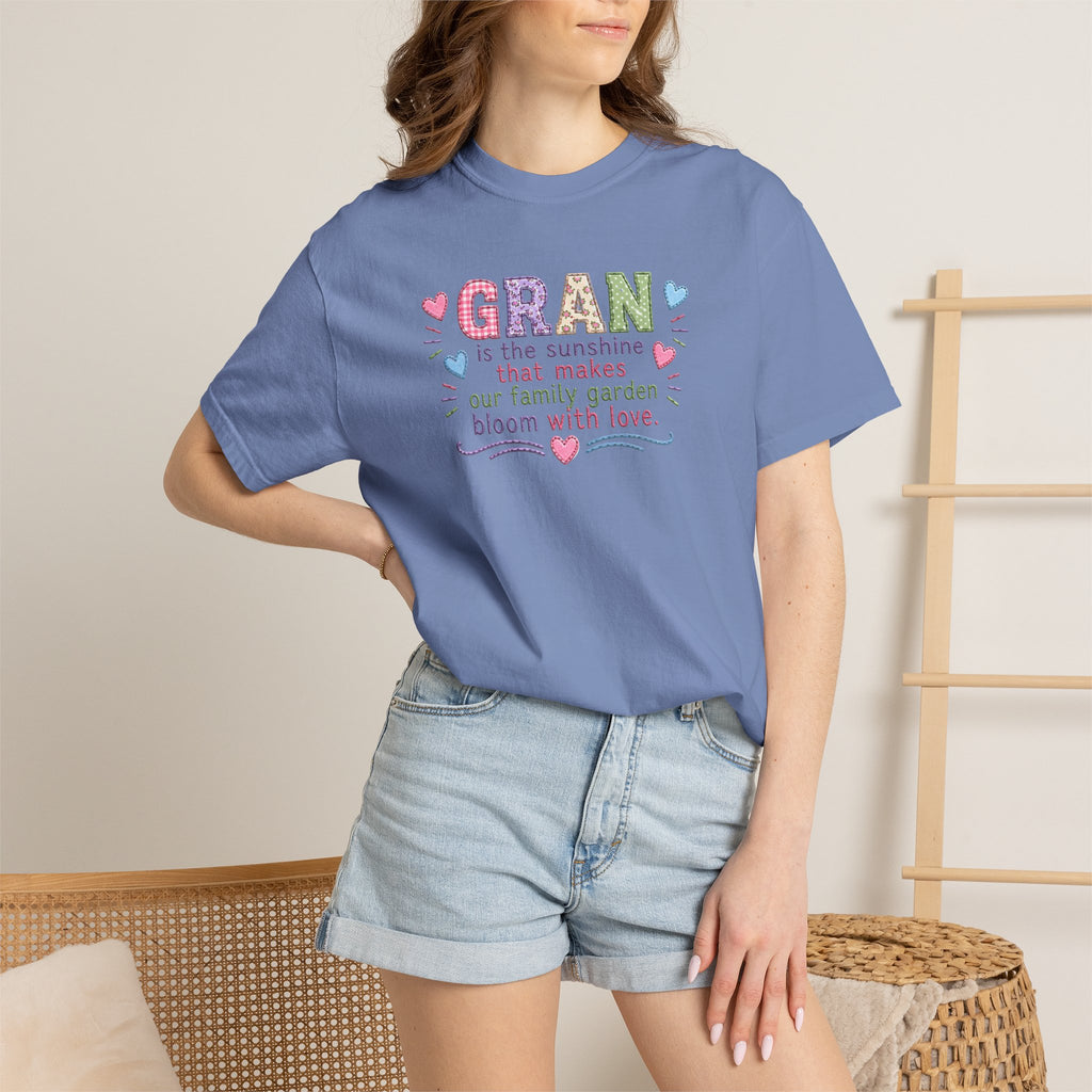Grandma Floral T-Shirt — "GRAN is the sunshine that makes our family garden bloom with love"