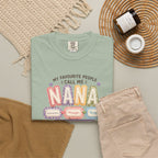 Nana T-Shirt — "My Favourite People Call Me Nana" Floral Grandma Gift Tee