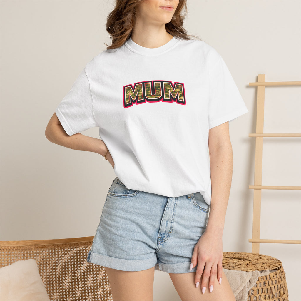 Mum Camo Print Logo T-Shirt