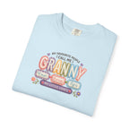 Granny Floral Retro Tee — "My Favourite People Call Me Granny"