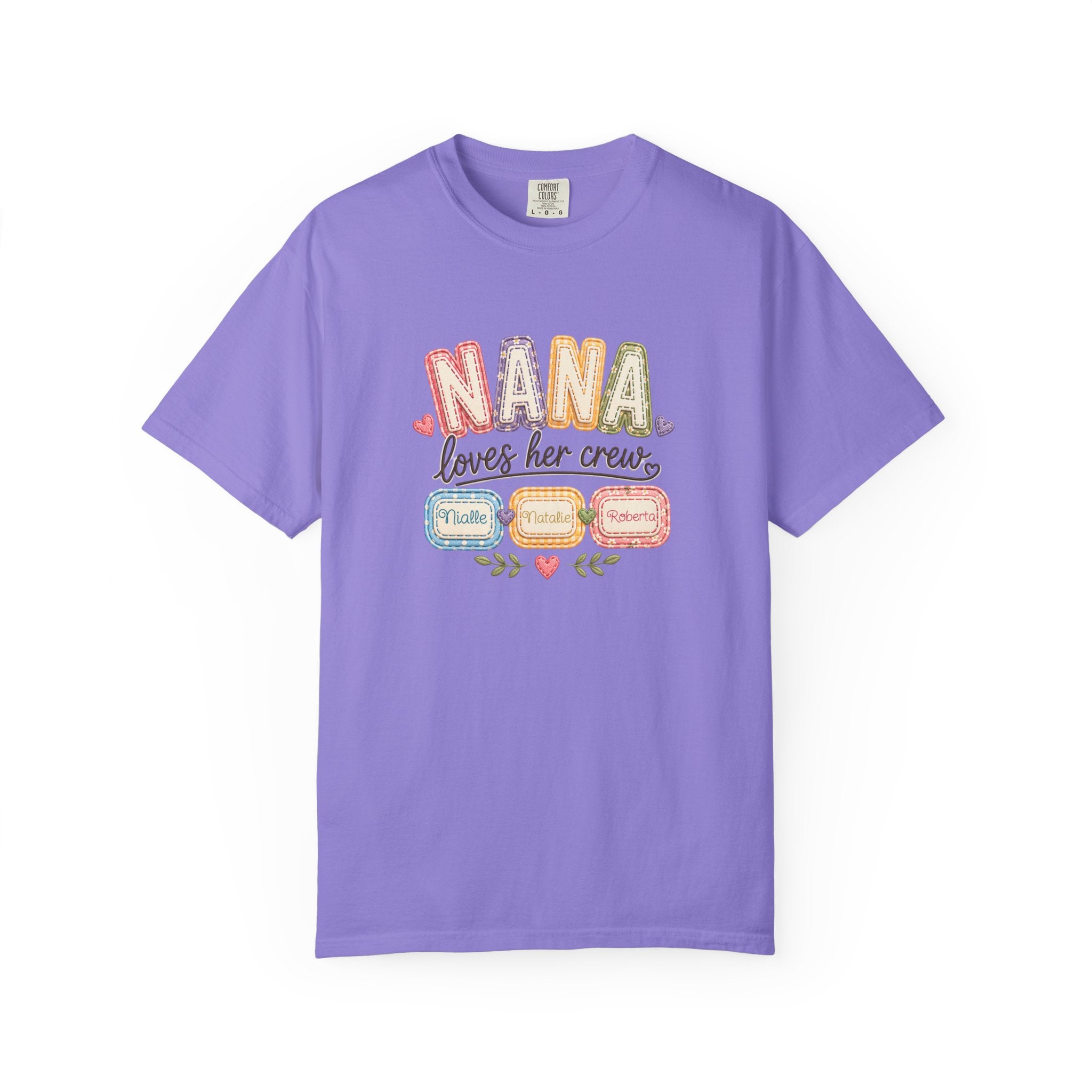 T-Shirt — “Nana Loves Her Crew” Colorful Grandma Family tee