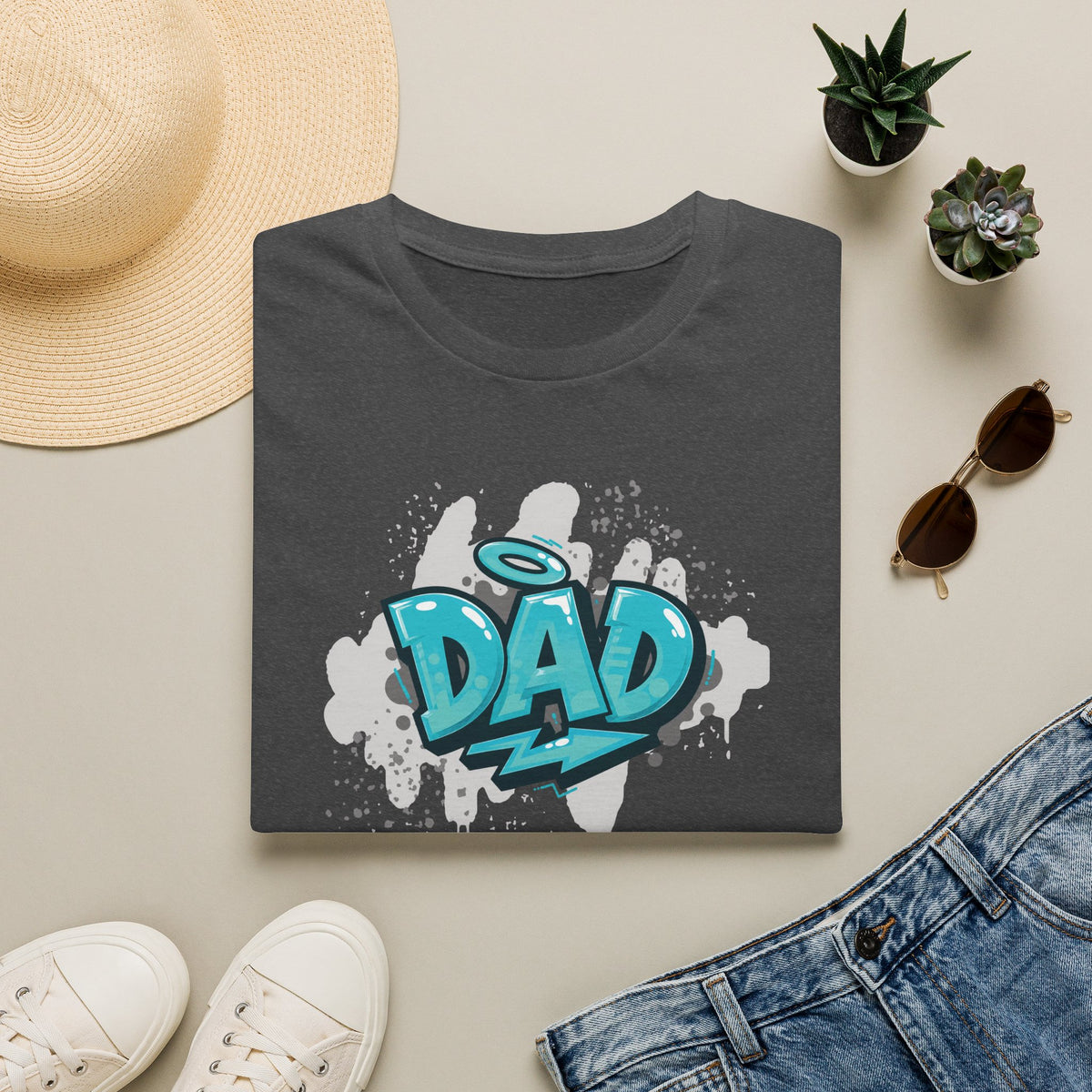 Dad Blue Graffiti T-Shirt