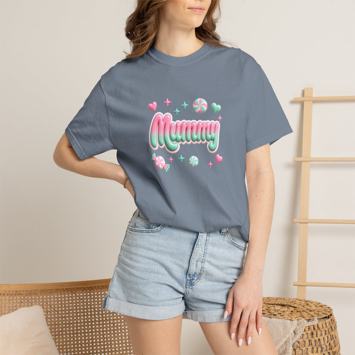 Mummy Pastel Candy Script T-Shirt