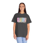 Grandma Floral Graphic T-Shirt — "Grandma, the heart of our family" Gift Tee