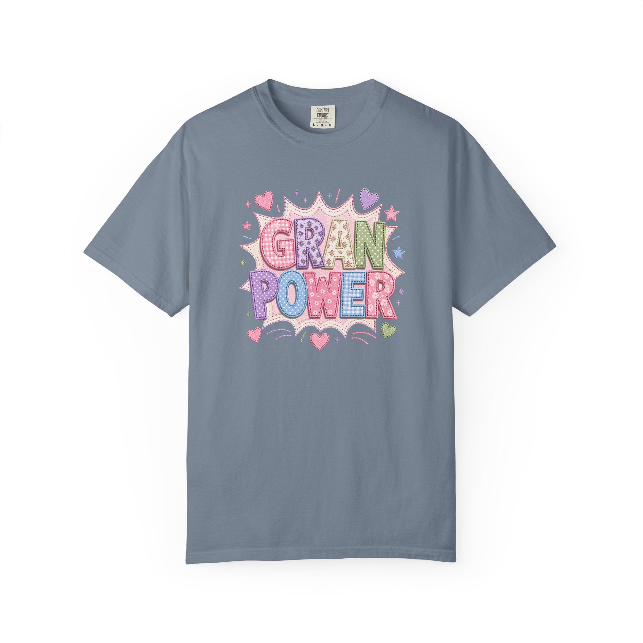 Gran Power T-Shirt — Cute Pastel 'Gran Power' Graphic Tee for Grandparents, Mother's Day Gift