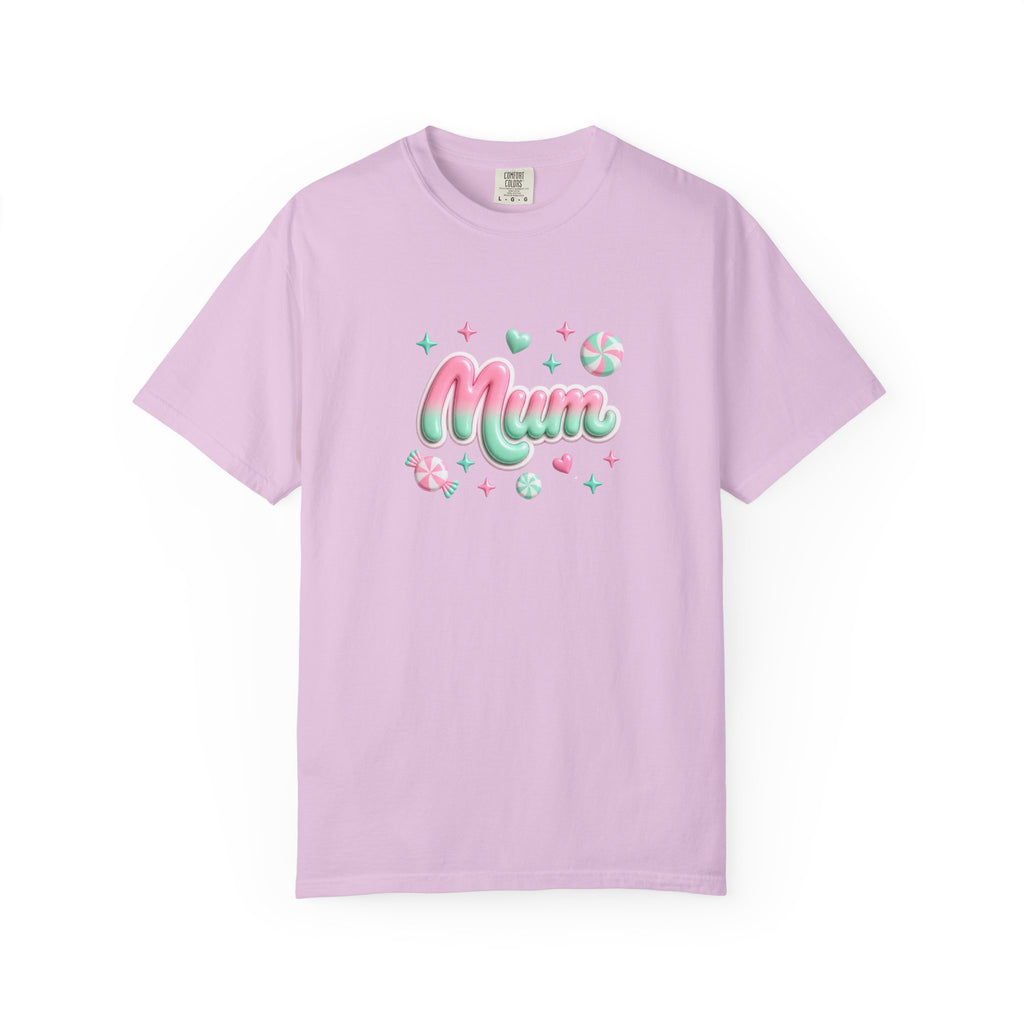 Mum Pastel Candy Script T-Shirt