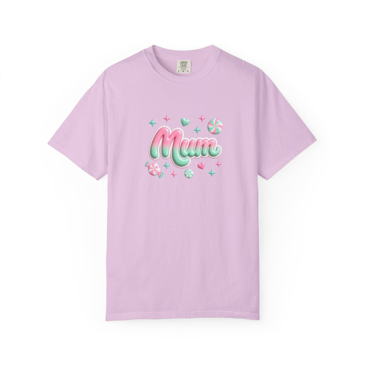 Mum Pastel Candy Script T-Shirt