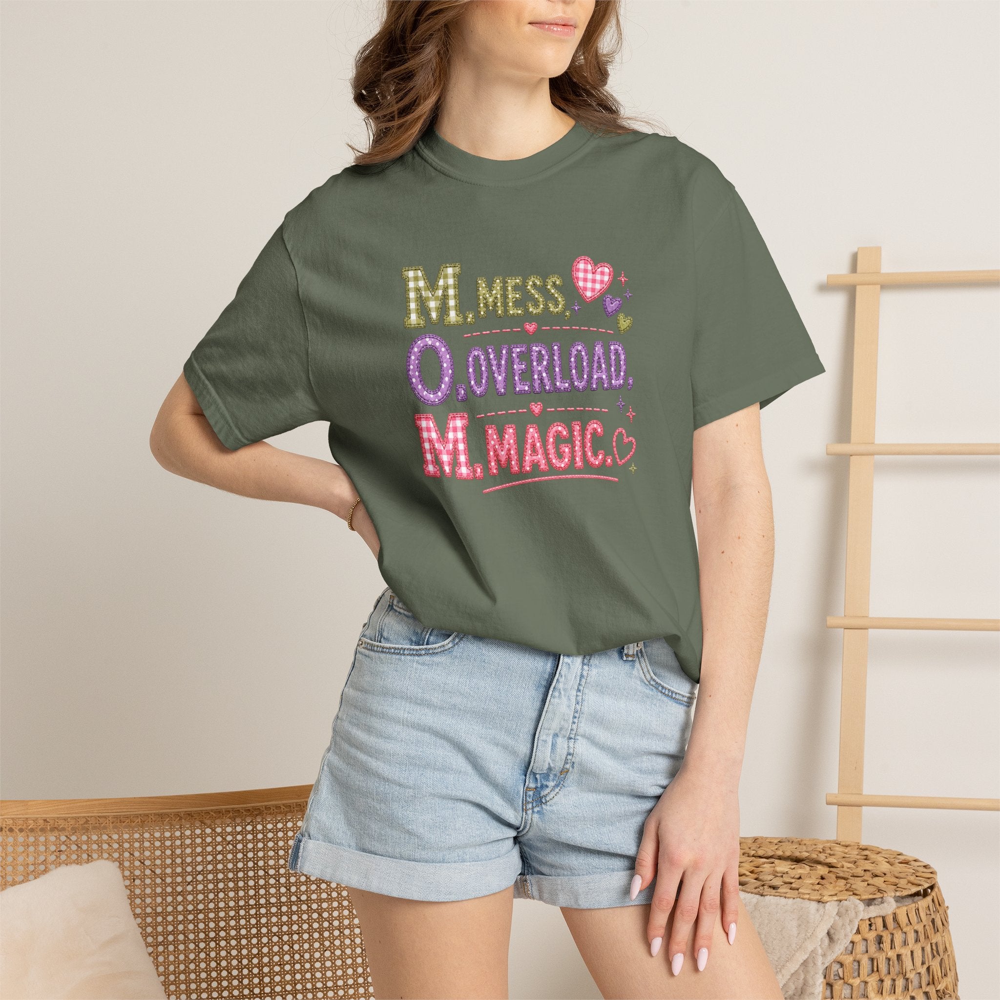 M.O.M. Graphic Tee — "Mess Overload Magic" Cute Mom Shirt