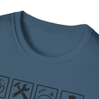 Grandad Warning T-Shirt — 'Warning: Spoils Grandkids & Hands Out Biscuits' Funny Grandpa Shirt