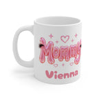 MOMMY Personalized Pink Balloon Eyelashes Mug