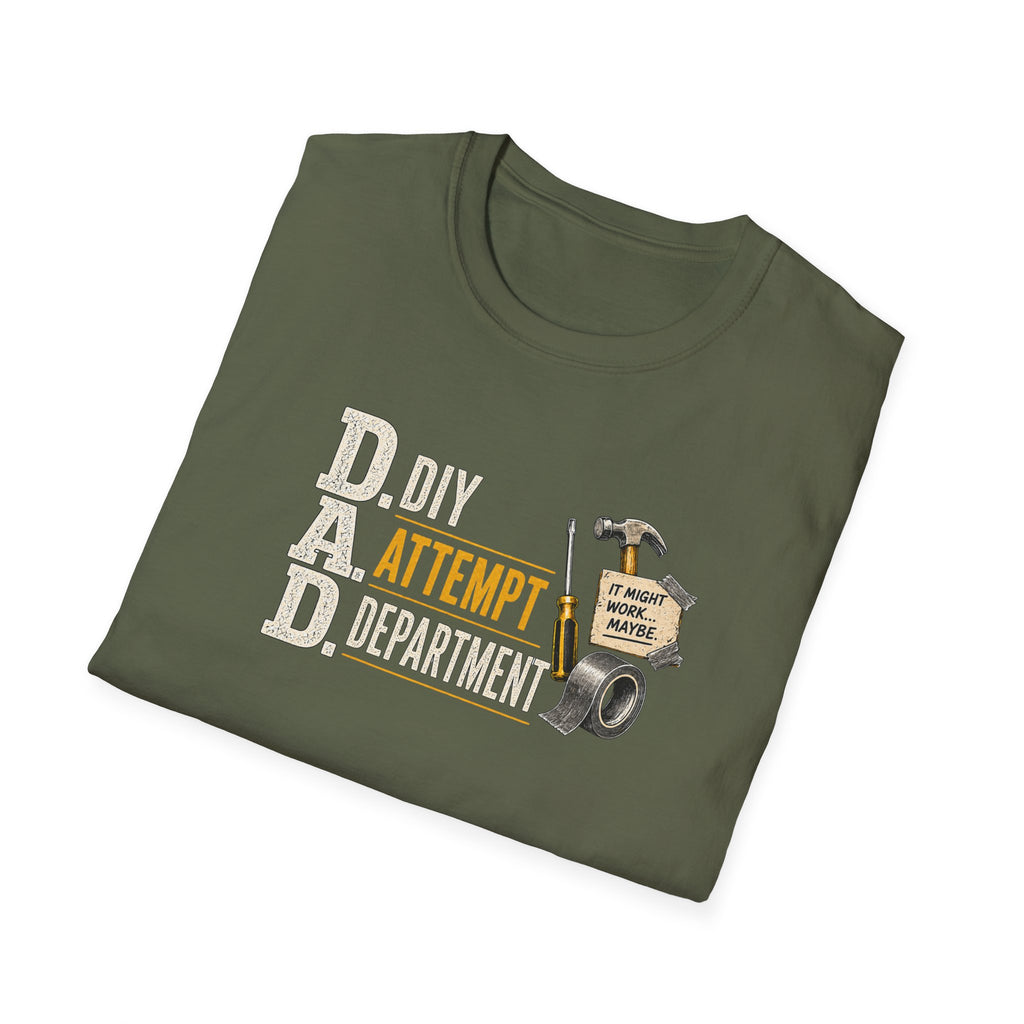 T-Shirt — "DAD: DIY Attempt Department" Funny Father’s Day Tool Shirt