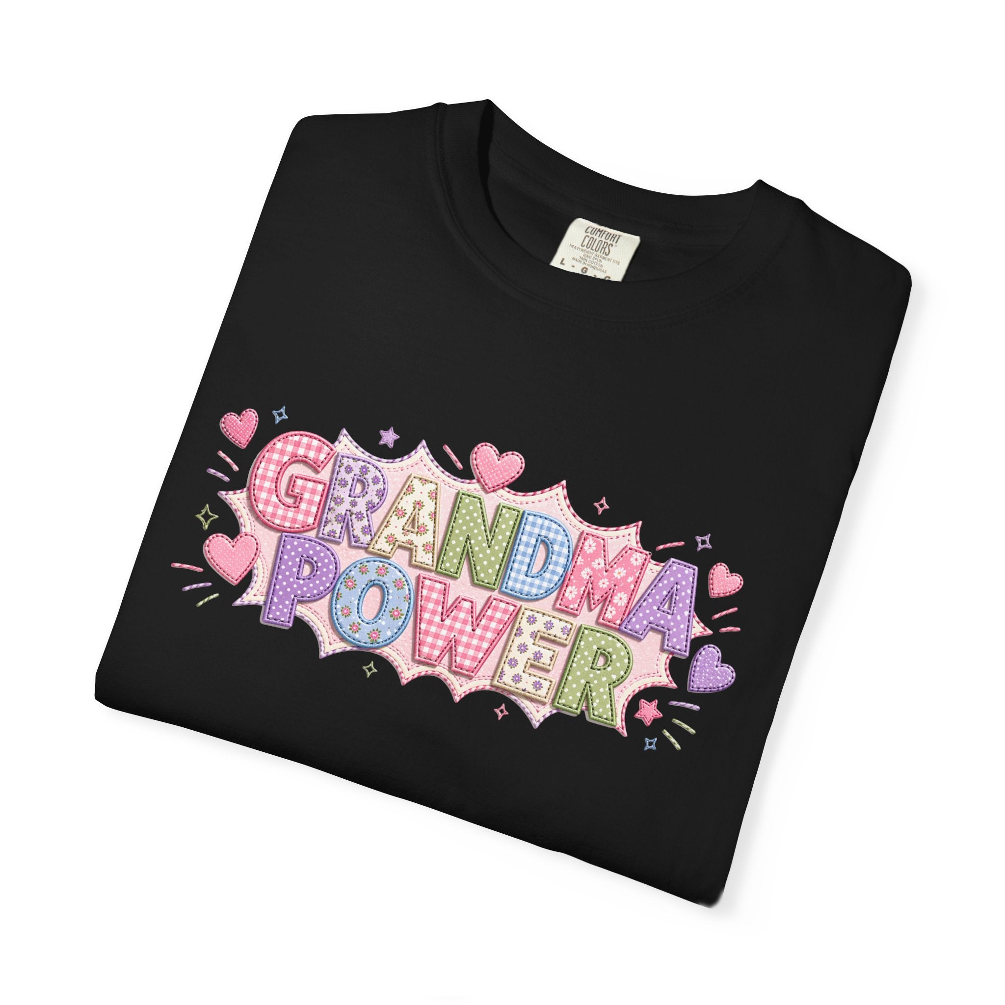 Grandma Power T-Shirt — Cute Heart Graphic Tee for Grandmothers
