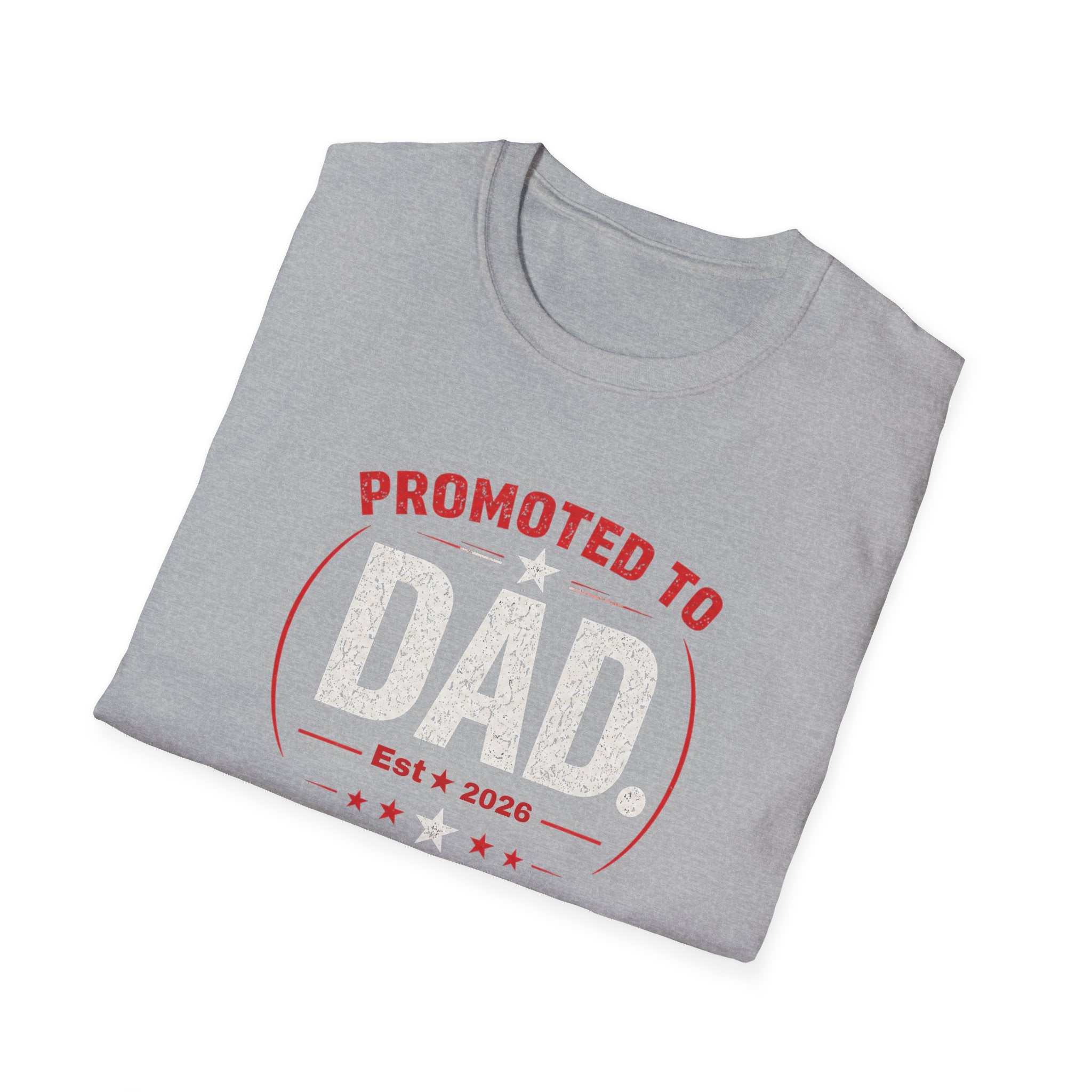 Promoted to Dad T-Shirt — New Dad Announcement Gift, Father’s Day Tee