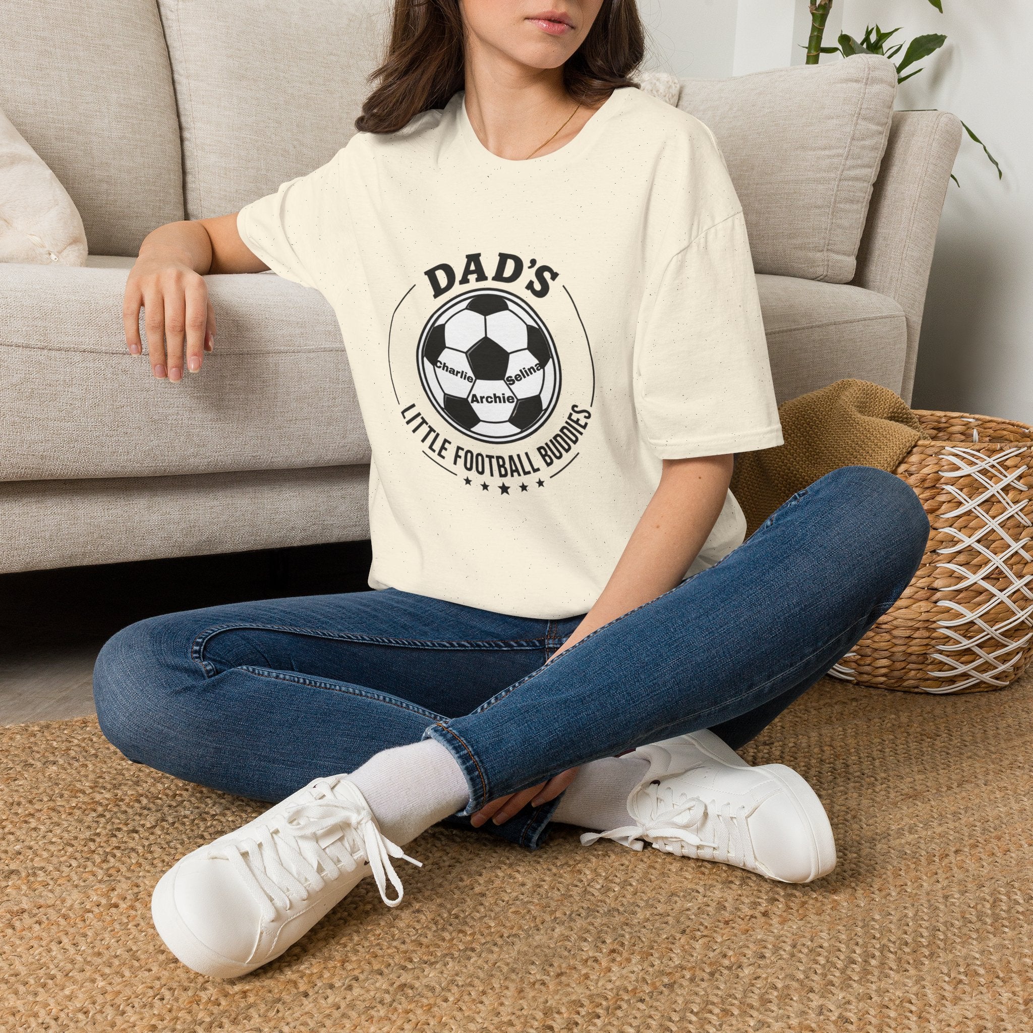 Dad’s Little Football Buddies Tee - Add Names- Personalise