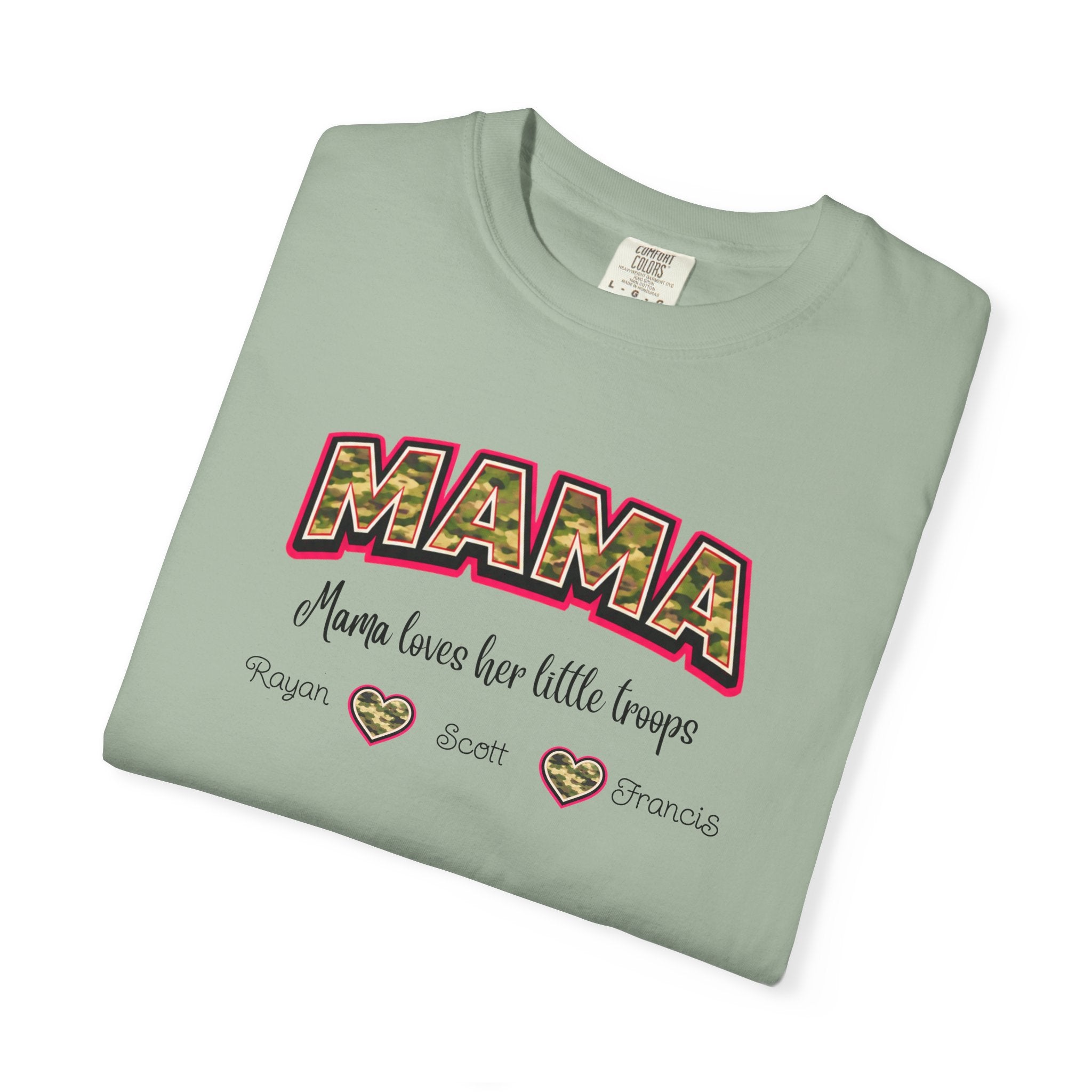 Mama Floral Heart T‑Shirt — 'Mama Means Love for Little Snuggs' Mother's Day Tee