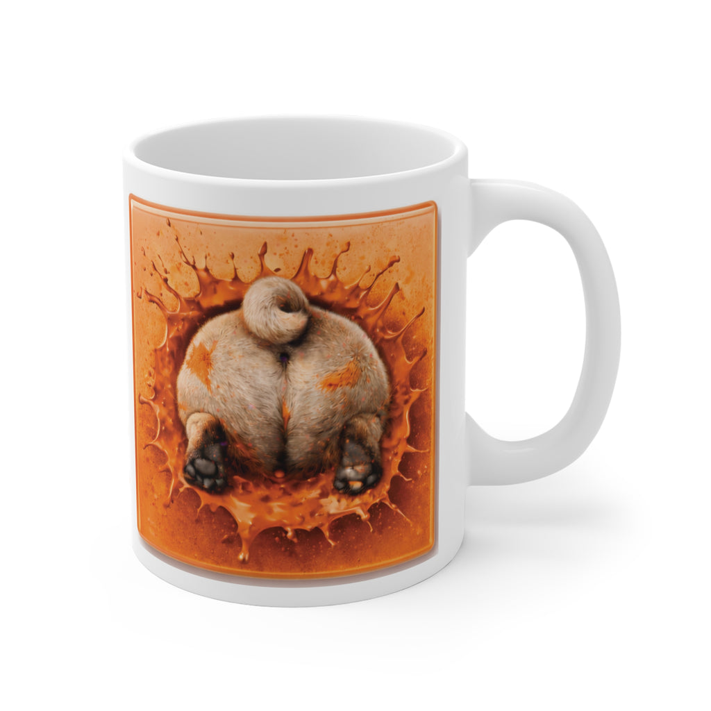 Pug Coffee Mug - "I Puggin' Love You" Personalized 11oz Ceramic Mug