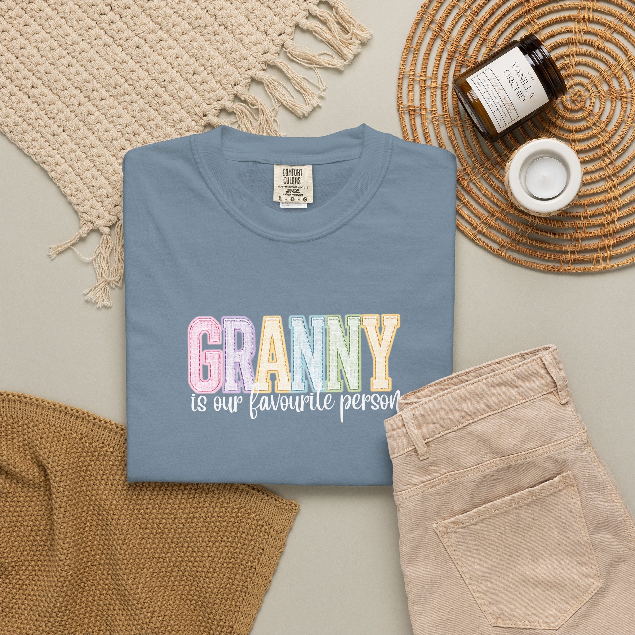 Granny Is Our Favourite Person T-Shirt — Pastel Grandma Gift Tee