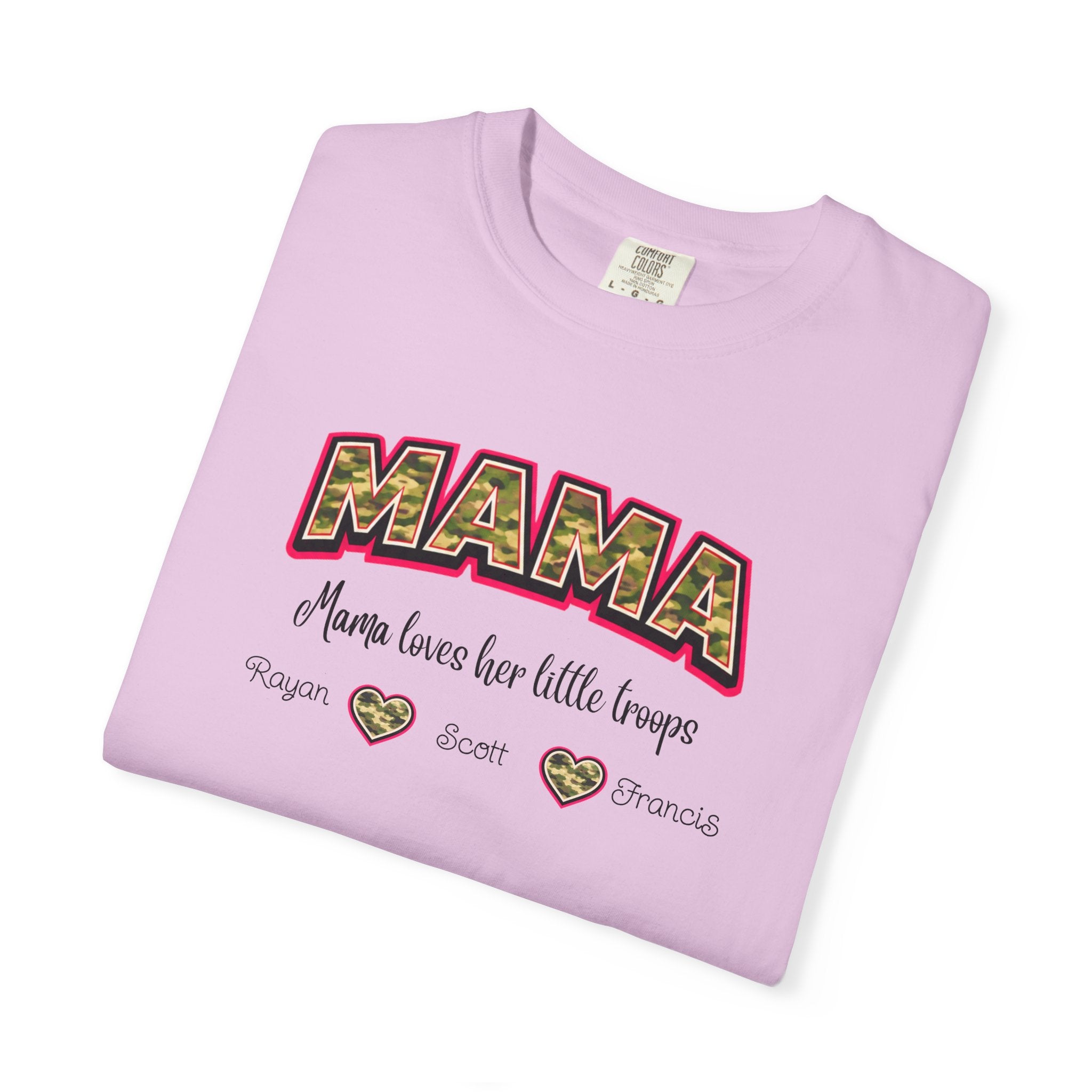 Mama Floral Heart T‑Shirt — 'Mama Means Love for Little Snuggs' Mother's Day Tee