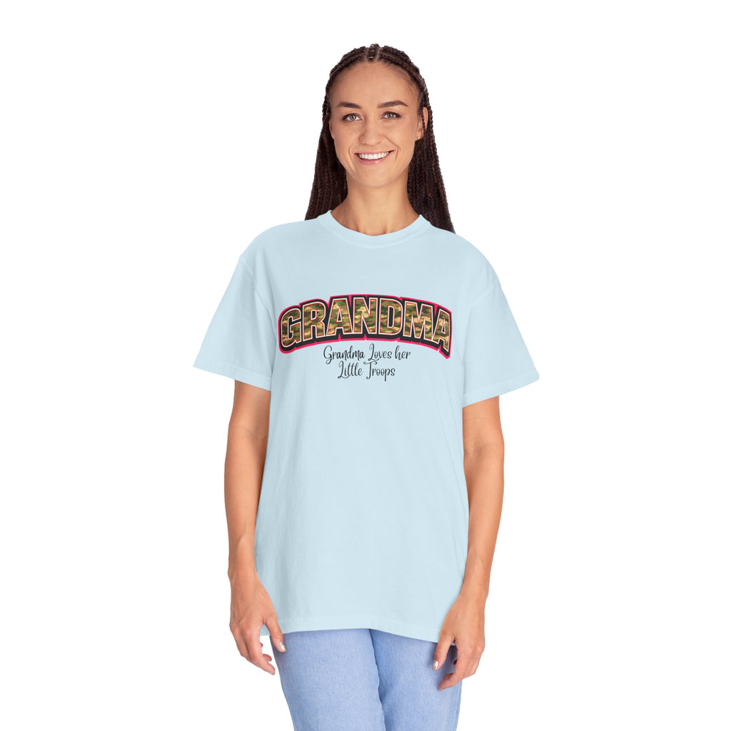 Grandma Floral Retro Tee — "Grandma: Grandkids Love Her a Little Teacup"