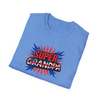 Super Grandpa T-Shirt Union Jack/England themed – Retro Comic Style Father’s Day Gift for Grandfathers