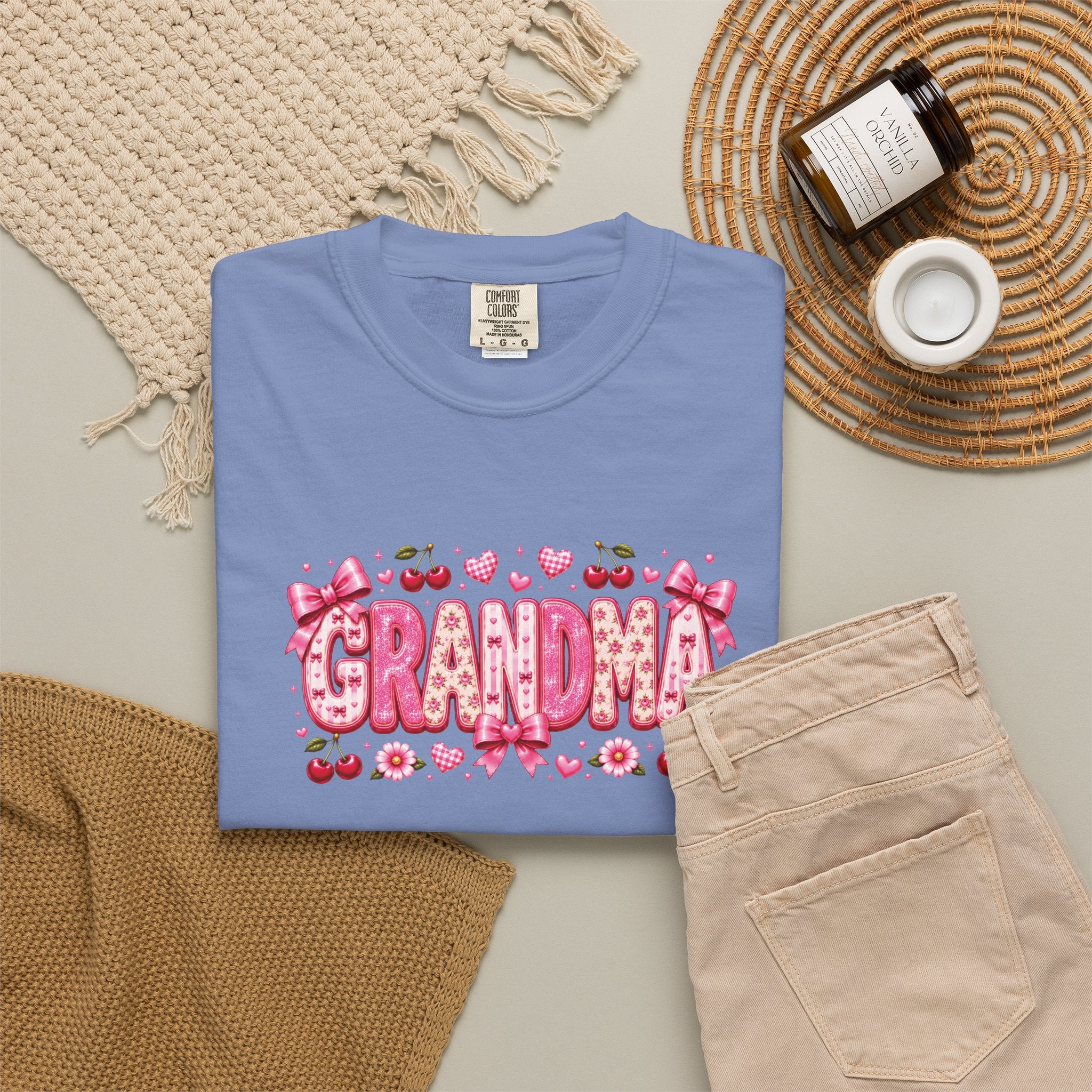 GRANDMA Floral Heart T-Shirt