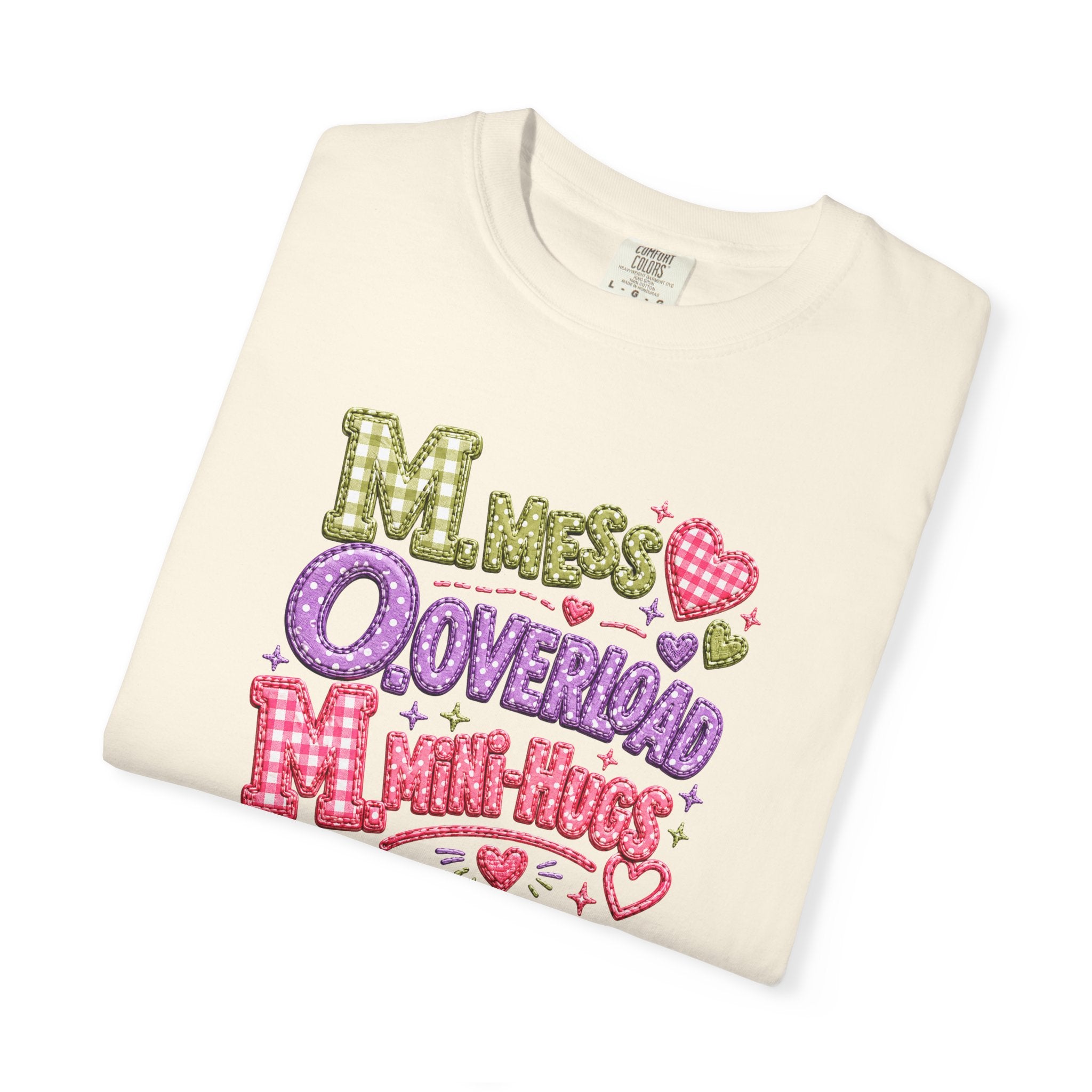 T‑Shirt — "Moms Overload Mini-Hugs" Cute Colorful Graphic Tee