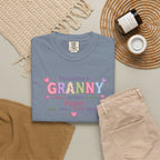 Becoming a Granny T-Shirt – Cute Grandma Shirt with "Becoming a Granny means my heart grows bigger with every little giggle" Design