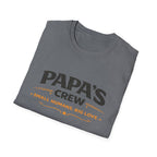 Papa's Crew T-Shirt — "Small Humans, Big Love" Grandpa Gift