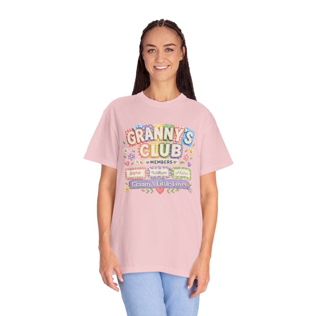 Granny's Club T-Shirt — Personalized Grandma Member Floral Tee