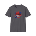 T-Shirt — "Super Papa" Union Jack/England themed Retro Comic Dad Shirt (Father's Day Gift)