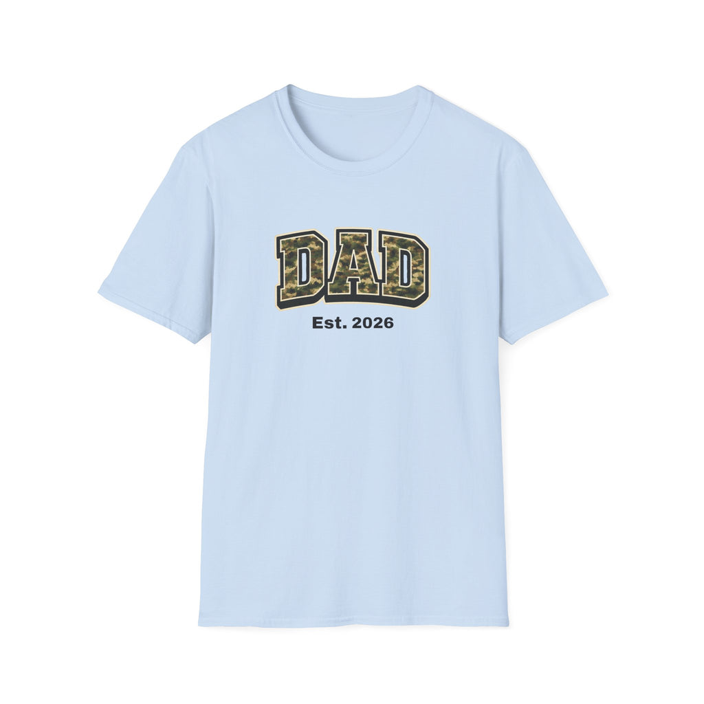 Dad Camo T‑Shirt – “DAD Est. 2026” Military Camo Father's Day Tee