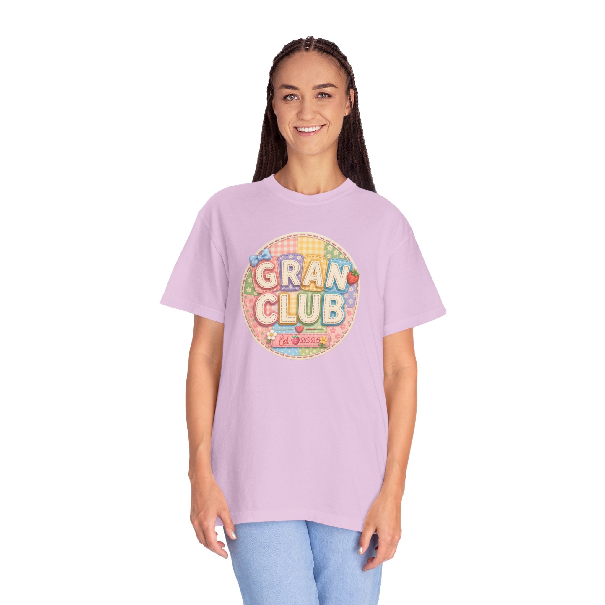 Gran Club Graphic T-Shirt — Retro Pastel Circle Design