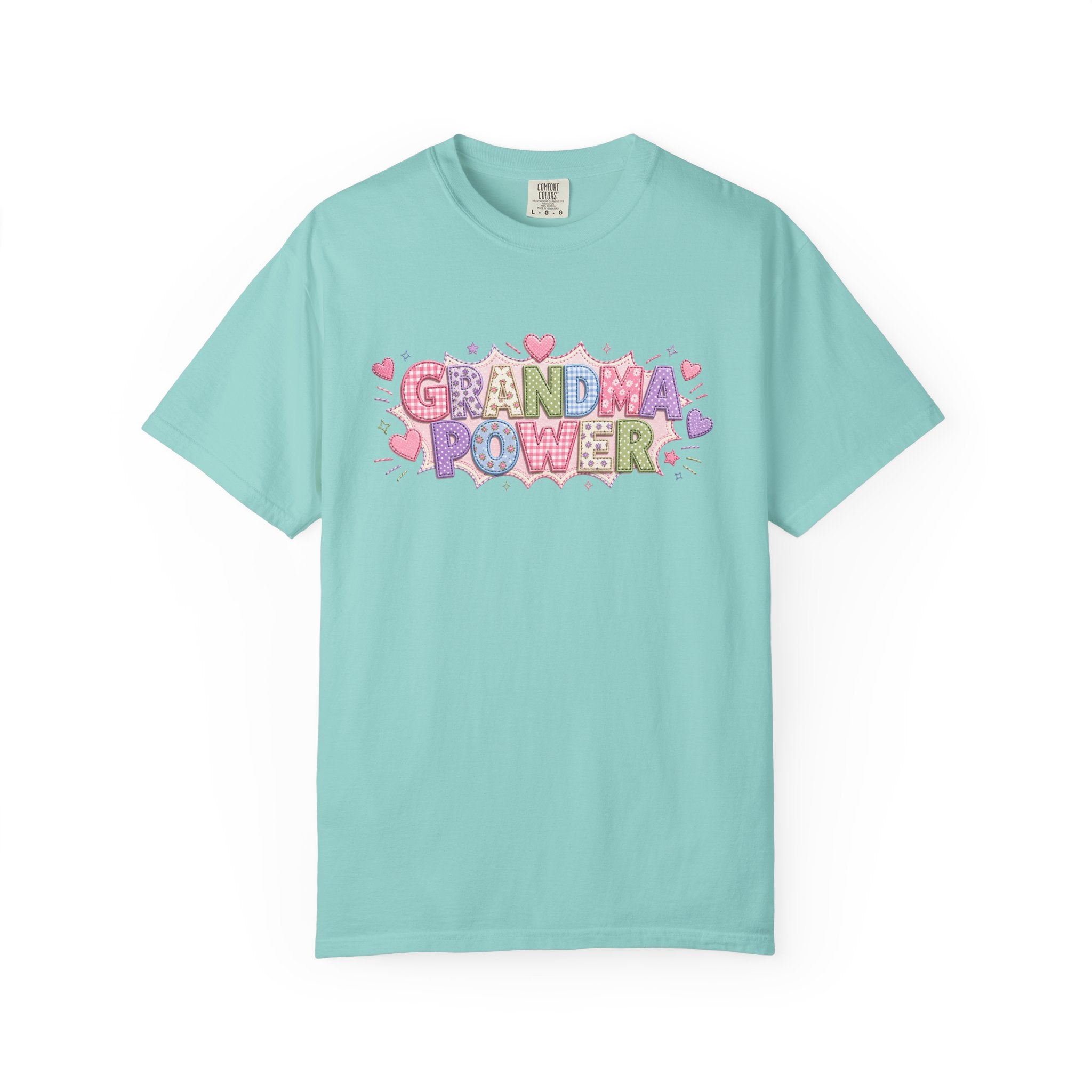 Grandma Power T-Shirt — Cute Heart Graphic Tee for Grandmothers