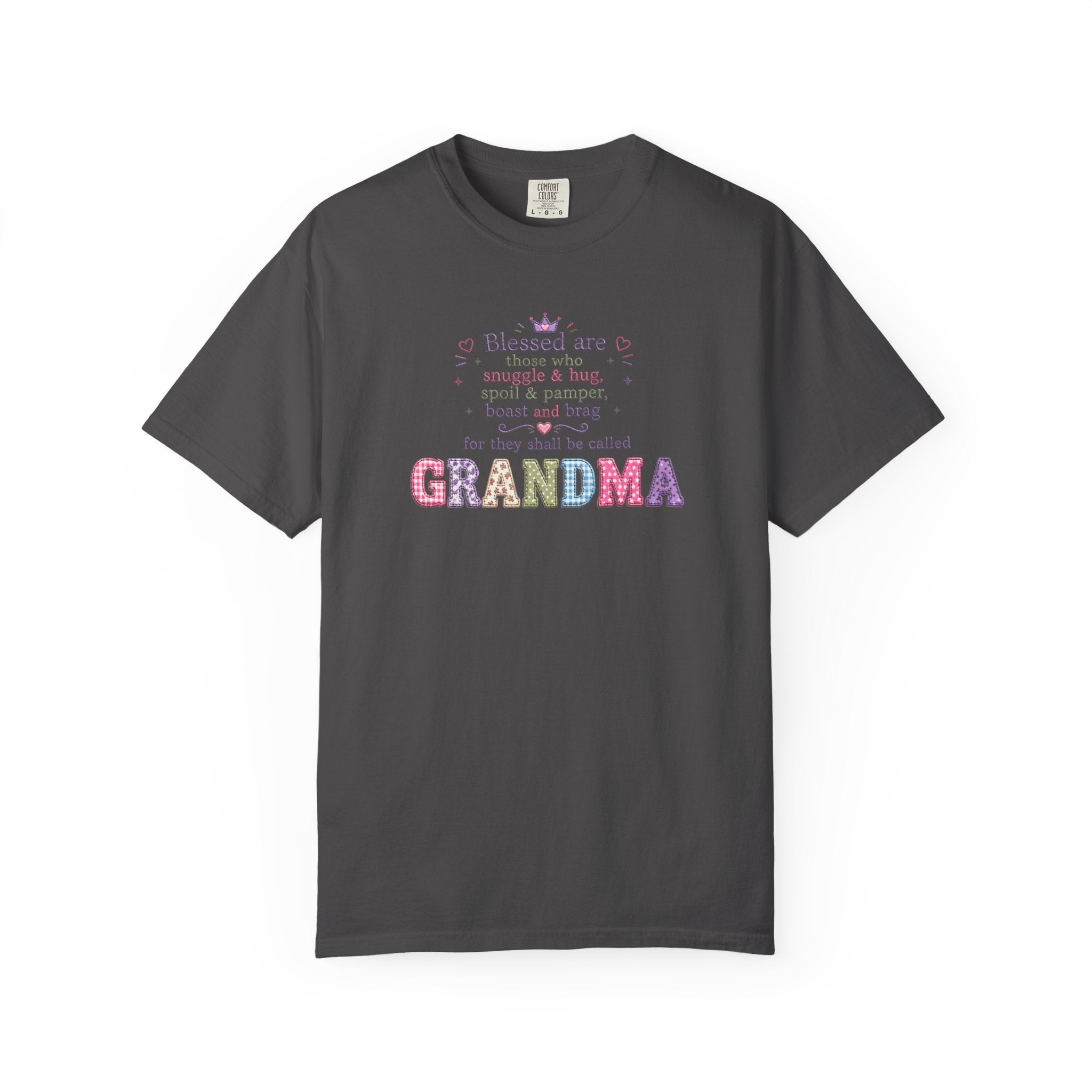 Grandma Floral Scripture T-Shirt — Blessed Are Those Who Are Pure in Heart