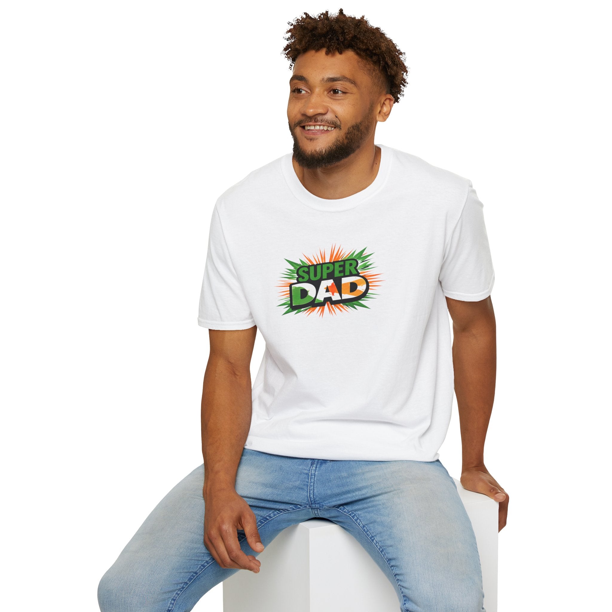 Super Dad T-Shirt — Ireland Flag themed Retro Comic Father’s Day Tee