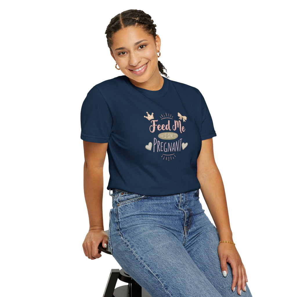 Pregnant 'Feed Me' Tee — Maternity Pregnancy Humor T-Shirt