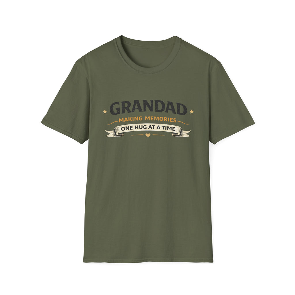 Grandad T-Shirt - "Making Memories One Hug at a Time" Grandpa Gift Tee