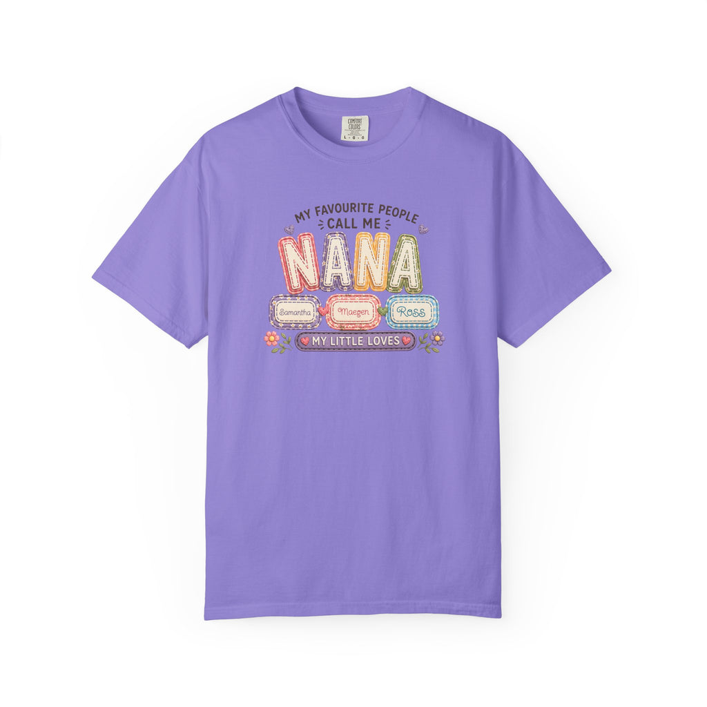 Nana T-Shirt — "My Favourite People Call Me Nana" Floral Grandma Gift Tee