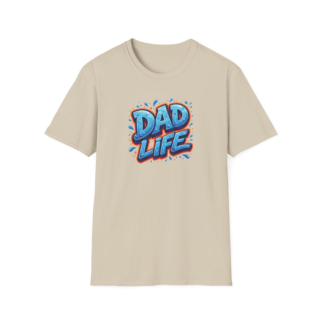 "Dad Life" Blue Graffiti Father T-Shirt