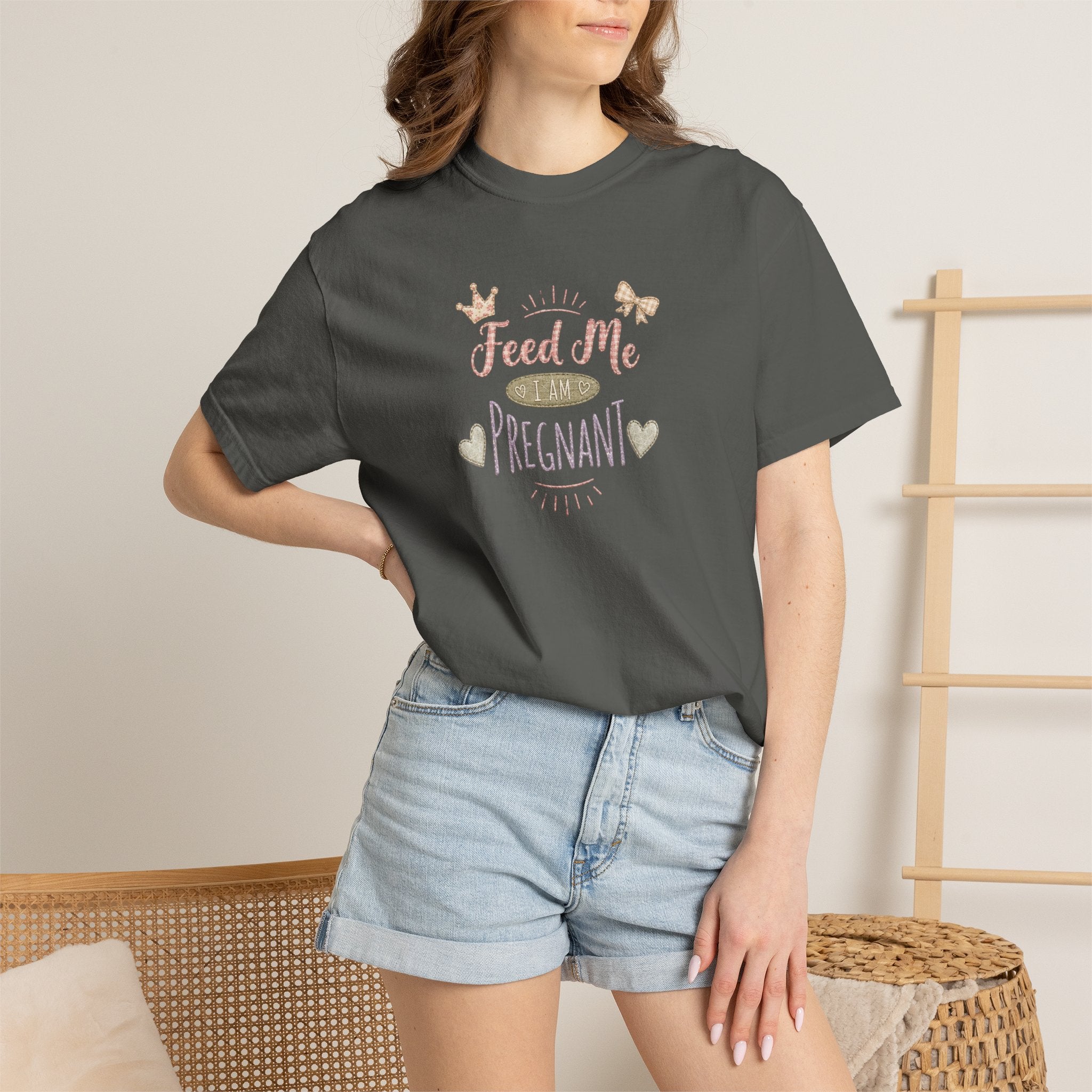 Pregnant 'Feed Me' Tee — Maternity Pregnancy Humor T-Shirt