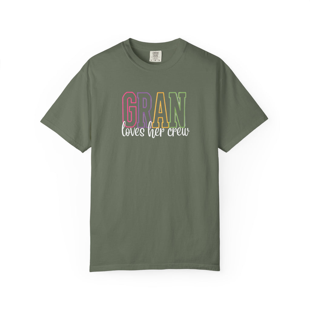 T-Shirt — "Gran Loves Her Crew" Pastel Grandma Tee