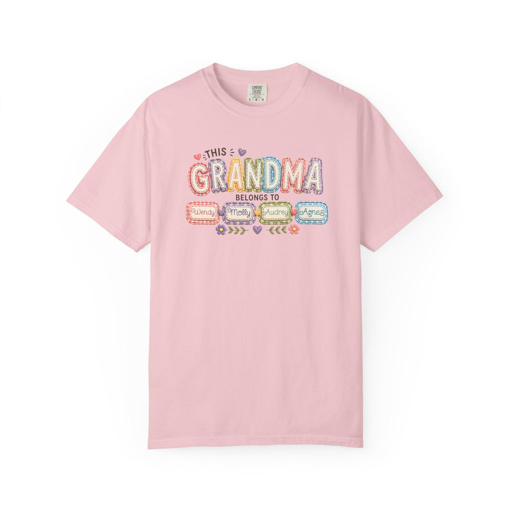 Grandma Belongs To Cute Pastel Family Names T-Shirt