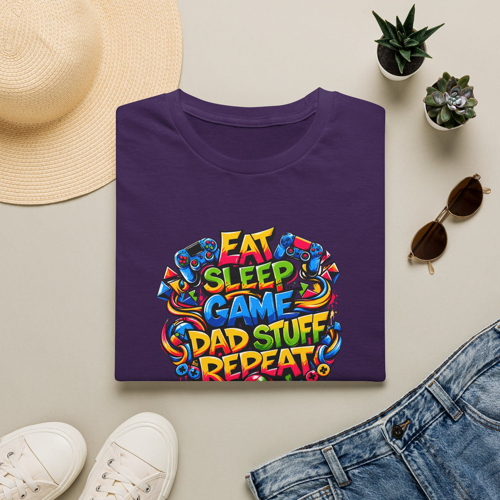 “Eat Sleep Game Dad Stuff Repeat” T-Shirt