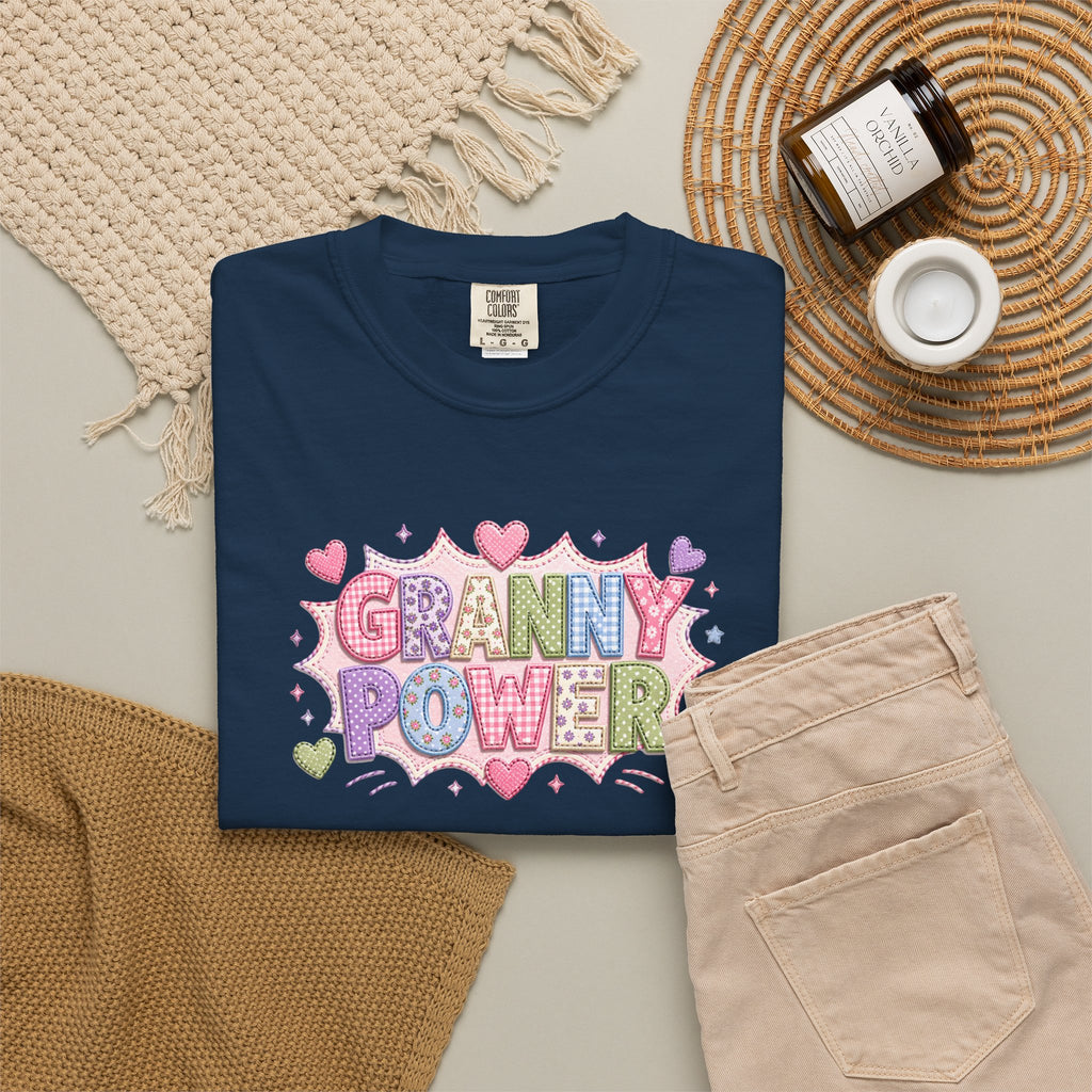 Granny Power T-Shirt — Retro Heart Graphic Tee for Grandmas