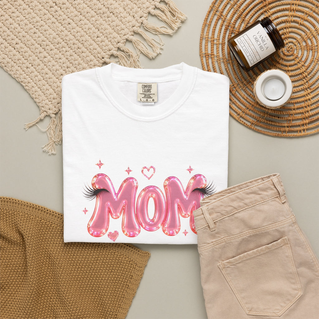 MOM Pink Balloon Eyelashes T-Shirt