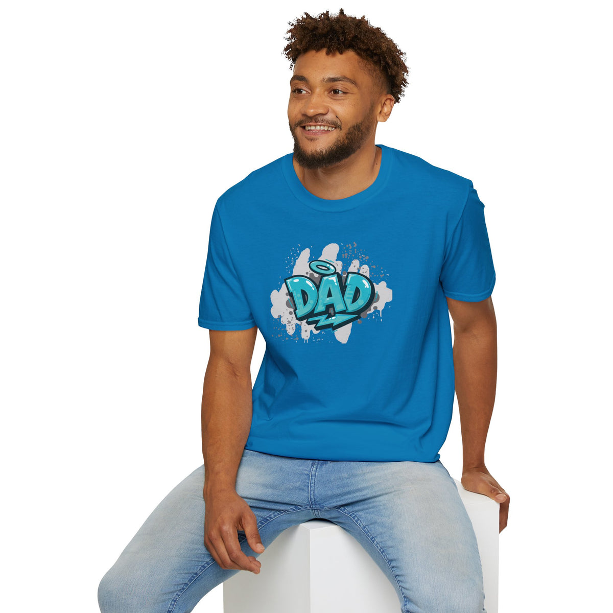 Dad Blue Graffiti T-Shirt