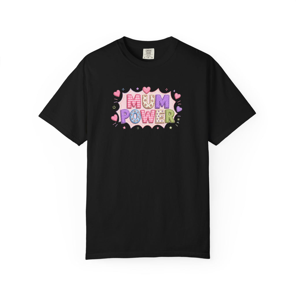 Mum Power T-Shirt — Cute Pink Heart Mothers Day Tee