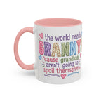 Granny Coffee Mug – "All I Need is Grannys and Grandkids" Accent Pink Mug